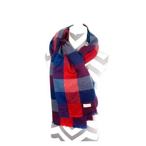 HOLLISTER PLAID MULTICOLORED SCARF approx 75” long